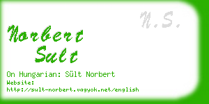 norbert sult business card